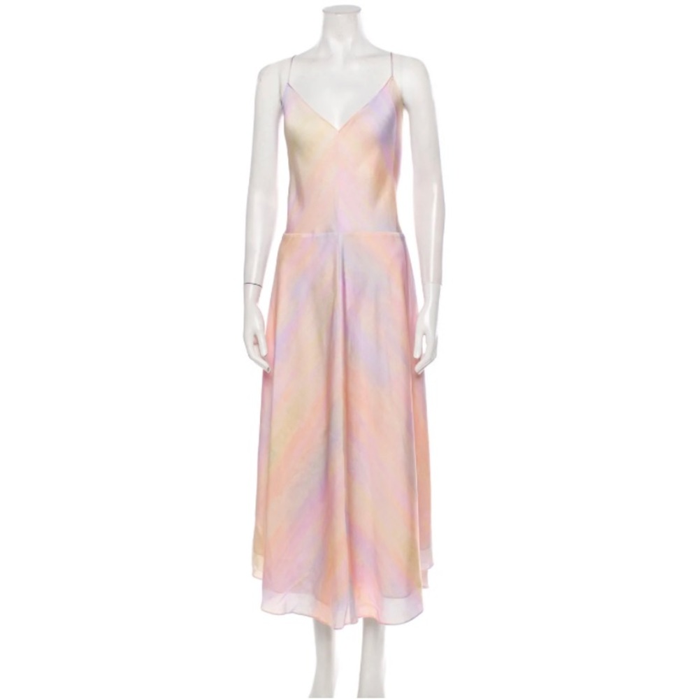 Vince slip dress tie-dye print